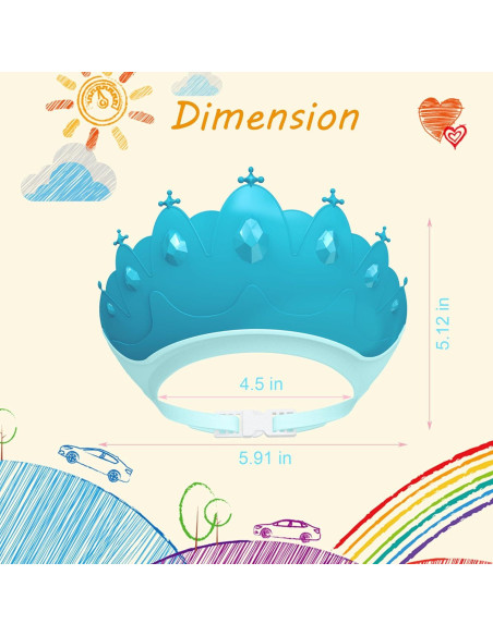 Gorro de Ducha para Bebé Azul - Visor Protección Ojos 0-9 Años Gorro de Ducha para Bebé Azul - Visor Protección Ojos 0-9 Años
