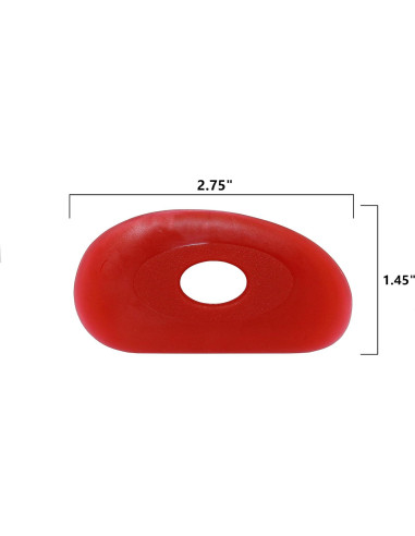 Conjunto de 6 Costillas de Cerámica de Silicona Roja - Creative Hobbies