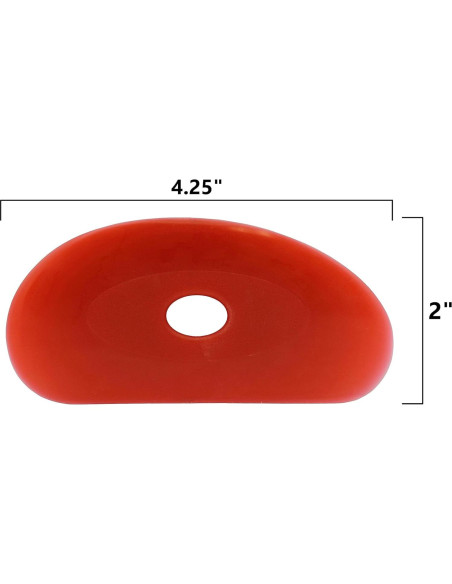 Conjunto de 6 Costillas de Cerámica de Silicona Roja - Creative Hobbies Conjunto de 6 Costillas de Cerámica de Silicona Roja - Creative Hobbies