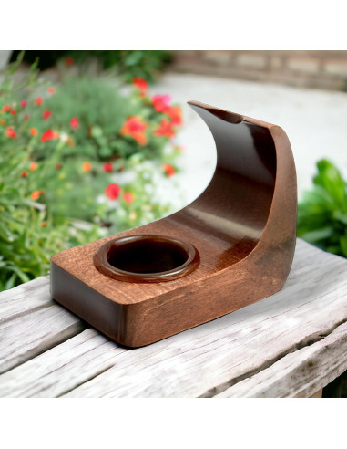 Soporte de madera para pipa de tabaco KAFpipeWorkshop 9 cm