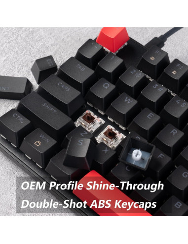 Teclado Mecánico LEMOKEY X2 100% Gasket LED Rojo
