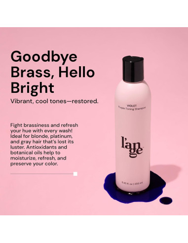Champú Tonificante Violeta L'ANGE HAIR 240ml - Elimina Cobrizo
