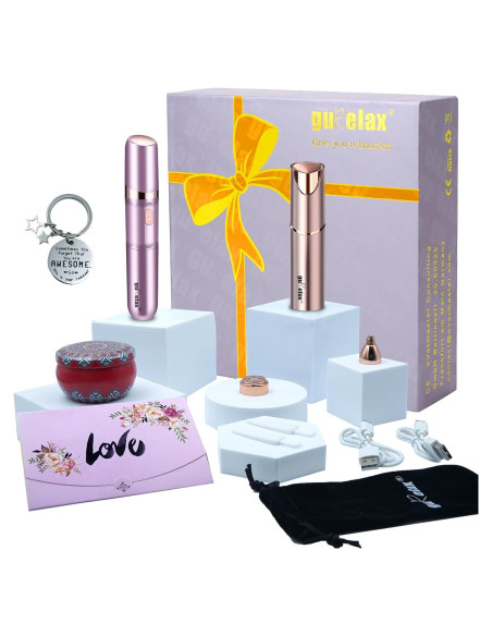 Removedor de Vello Facial Eléctrico Gurelax 2-en-1 Set Regalo Removedor de Vello Facial Eléctrico Gurelax 2-en-1 Set Regalo