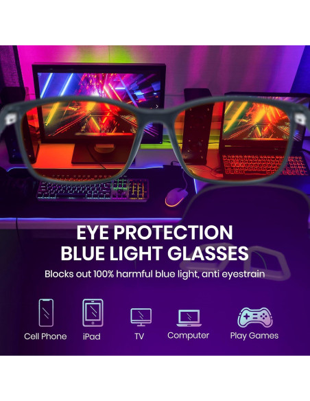 Gafas de Luz Azul TR90 Cyxus para Hombres y Mujeres Gafas de Luz Azul TR90 Cyxus para Hombres y Mujeres