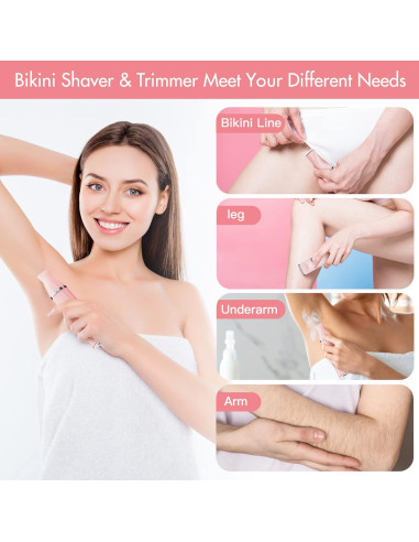 Recortadora Eléctrica de Bikini AIBRIT PRO YP-7017 Rosa 2 en 1
