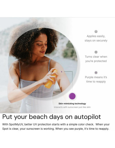 SpotMyUV Etiquetas Detección UV para Protector Solar 16 Unidades