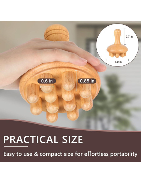 Masajeador de Madera KintKita Anticelulitis 10 cm Masajeador de Madera KintKita Anticelulitis 10 cm
