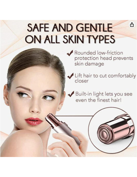 Epilador facial eléctrico para mujeres AOCE TrimmerFj1 Oro Rosa Epilador facial eléctrico para mujeres AOCE TrimmerFj1 Oro Rosa