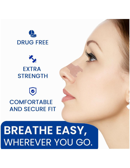 Tiras Nasales Extra Fuertes Breathe More Mediana-XL 50 Unidades Tiras Nasales Extra Fuertes Breathe More Mediana-XL 50 Unidades