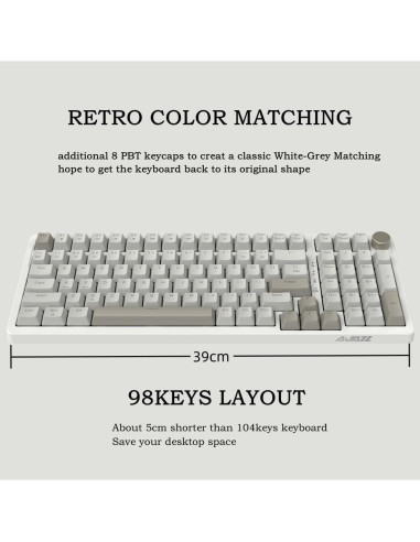 Teclado Mecánico Ajazz AK992 Retroiluminado Azul 98 Teclas