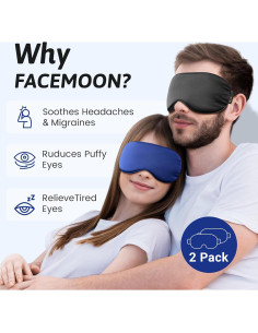 2PCS Máscara Fría para Ojos FACEMOON - Alivio de Ojeras y Migrañas 2