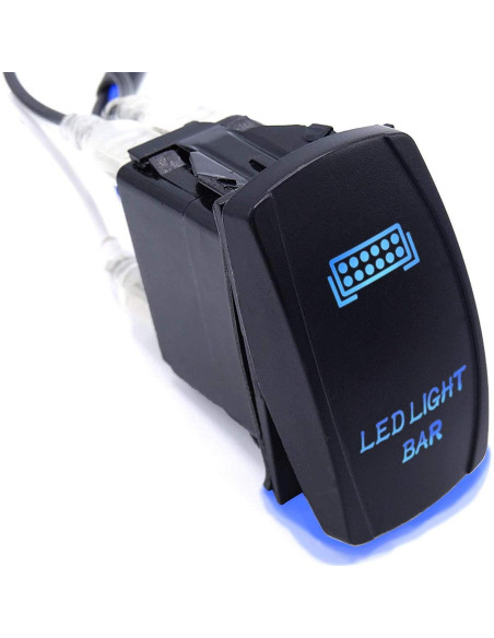Interruptor Rocker Dasen 3PCS LED Azul para ATV UTV SUV Interruptor Rocker Dasen 3PCS LED Azul para ATV UTV SUV