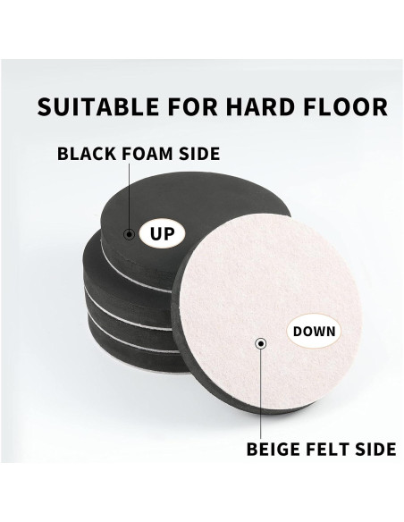 Deslizadores de Muebles Yelanon 8 Piezas 12 cm para Piso Duro Deslizadores de Muebles Yelanon 8 Piezas 12 cm para Piso Duro