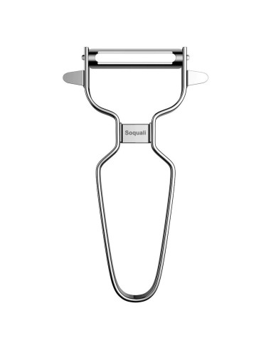Pelador de Verduras Soquali Acero Inoxidable Ergonómico 13.5cm