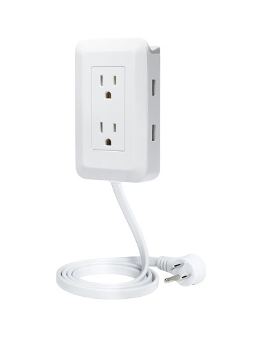 Extensor de Enchufe Ontel Presto Plug 1.22m 2CA 2USB