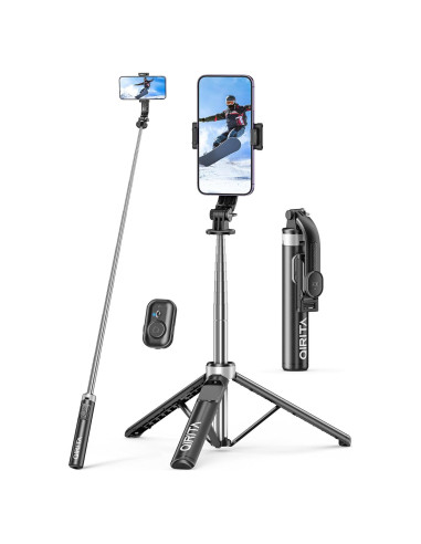 Selfie Stick y Trípode Qirita 52cm con Control Remoto