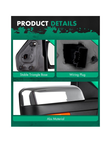 Espejo de Remolque SCITOO 2004-2014 Ford F150 Calefaccionado