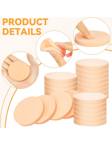 Esponjas de Maquillaje Redondas MotBach 60 Piezas Nude Esponjas de Maquillaje Redondas MotBach 60 Piezas Nude