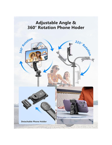 Selfie Stick y Trípode Qirita 52cm con Control Remoto Selfie Stick y Trípode Qirita 52cm con Control Remoto