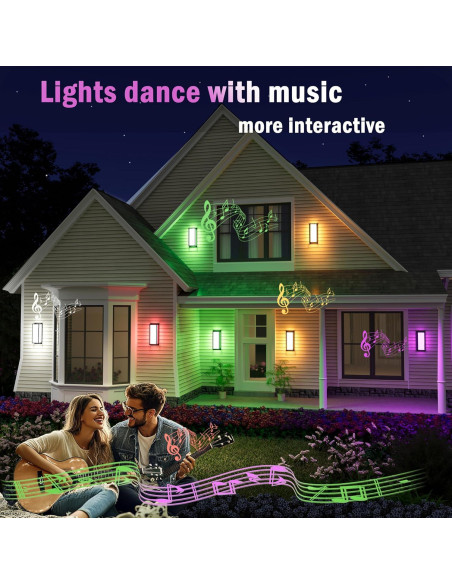 Apliques LED iYogaled 2 Paquetes IP65 Multicolor 18W Apliques LED iYogaled 2 Paquetes IP65 Multicolor 18W