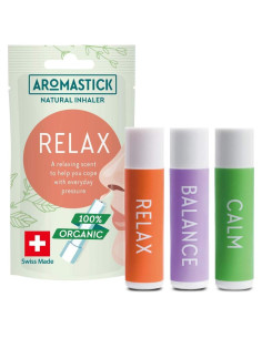 Inhalador Nasal Aromaterapia AromaStick Set 3 Aceites Esenciales