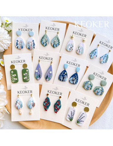 Cortadores de Arcilla Keoker 20 Piezas Floral 3D para Joyería