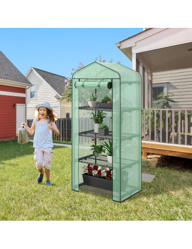 Invernadero Mini 4 Niveles Nova 69.2x48.3x160 cm con Puerta