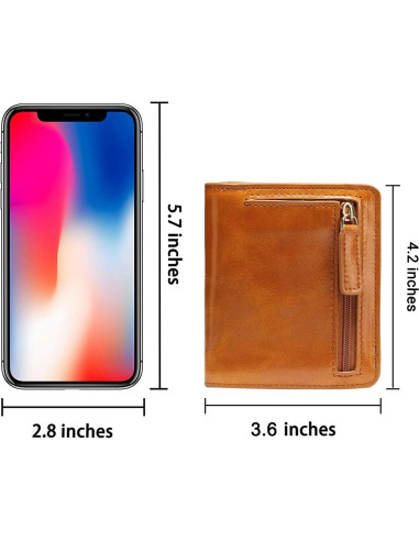 Billetera de Cuero Itslife RFID Compacta para Mujeres