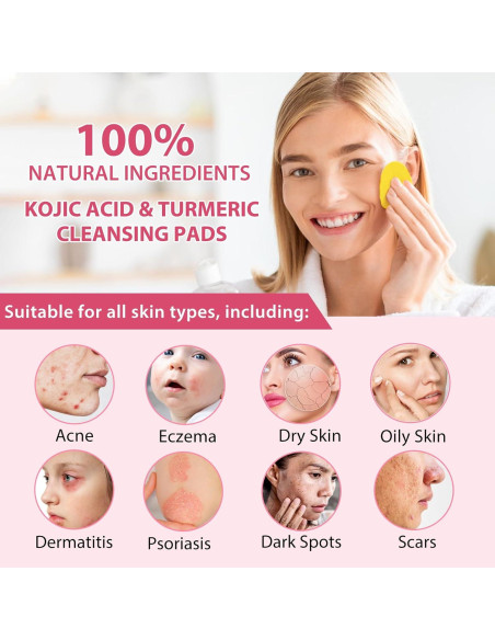 Discos Exfoliantes Faciales de Cúrcuma Newseel - 40 PCS Discos Exfoliantes Faciales de Cúrcuma Newseel - 40 PCS