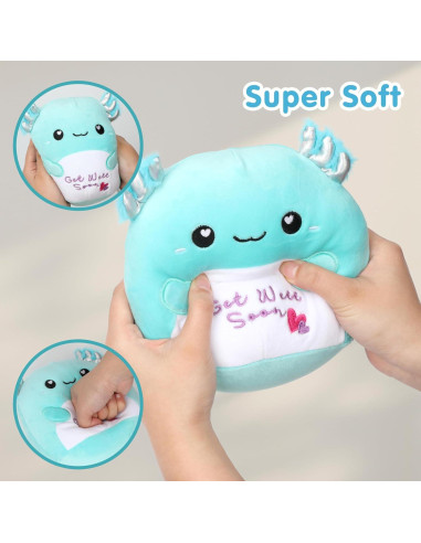 Almohada de Peluche Axolote Easfan 15x12 cm Suave Recuperate Pronto