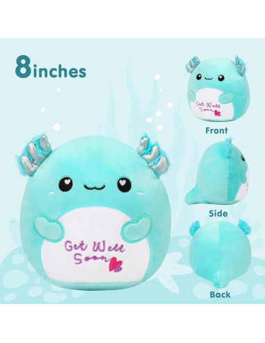 Almohada de Peluche Axolote Easfan 15x12 cm Suave Recuperate Pronto