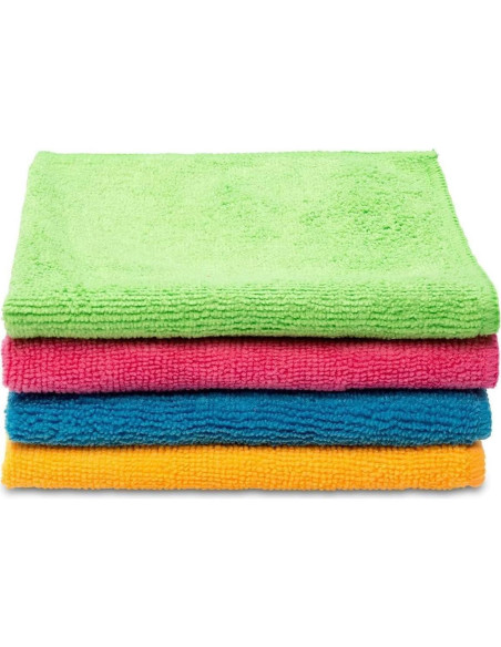 Paquete de 4 Paños de Limpieza Vileda Microfibra Multicolor Paquete de 4 Paños de Limpieza Vileda Microfibra Multicolor