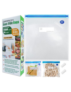 Bolsas Sous Vide Reutilizables Daarcin 20pcs 21x22cm Libre BPA