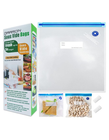 Bolsas Sous Vide Reutilizables Daarcin 20pcs 21x22cm Libre BPA