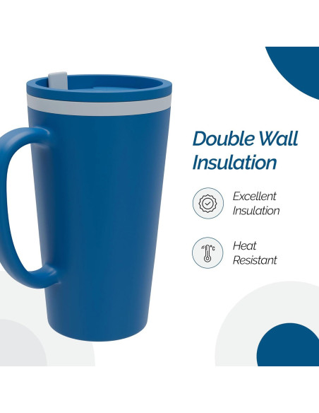 Taza de Viaje Copco Cone 500 ml - Aislante Doble Pared Azul Taza de Viaje Copco Cone 500 ml - Aislante Doble Pared Azul
