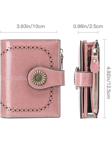 Cartera Pequeña SENDEFN de Cuero Bifold con Bloqueo RFID