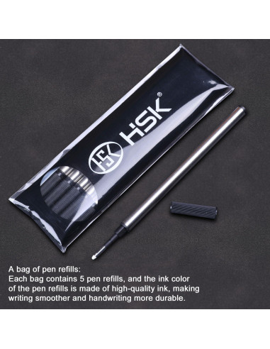 Set de Bolígrafos de Lujo HSK Negro 0.5mm en Caja Regalo