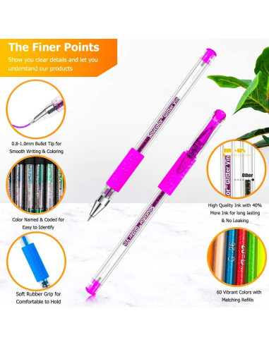 Set de Bolígrafos de Gel Soucolor 120 Piezas para Colorear