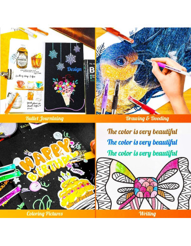 Set de Bolígrafos de Gel Soucolor 120 Piezas para Colorear