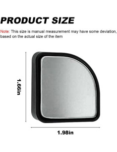 Espejo de Punto Ciego Convexo BDZMC 360 Ajustable Negro 2