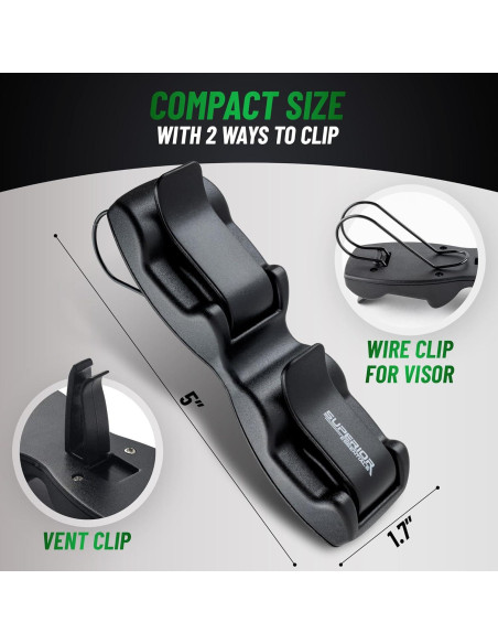 Soporte de Gafas de Sol para Visera de Coche Superior Essentials Soporte de Gafas de Sol para Visera de Coche Superior Essentials