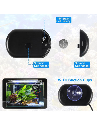 Termómetro Digital de Acuario AEDIKO con Pantalla LCD y Sonda