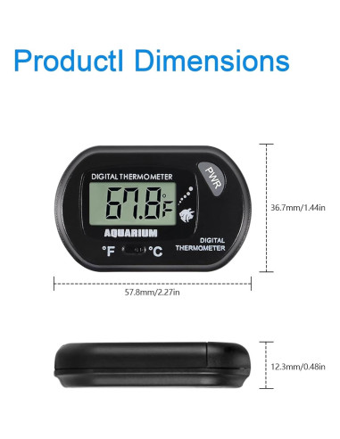 Termómetro Digital de Acuario AEDIKO con Pantalla LCD y Sonda