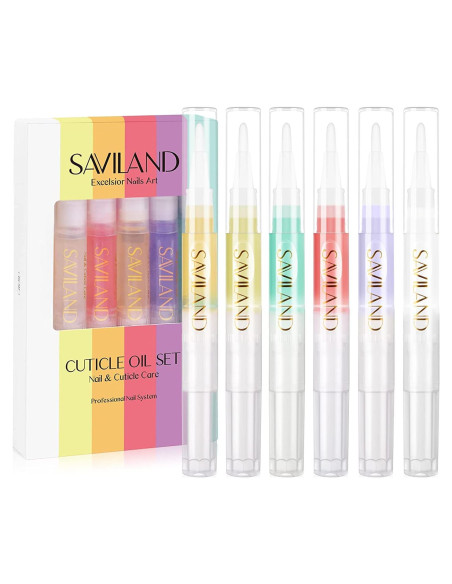 Bolígrafo de Aceite para Cutículas SAVILAND 6PCS 2.36ml Bolígrafo de Aceite para Cutículas SAVILAND 6PCS 2.36ml
