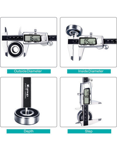 Calibrador Digital Kynup KY-21B 150 mm Acero Inoxidable