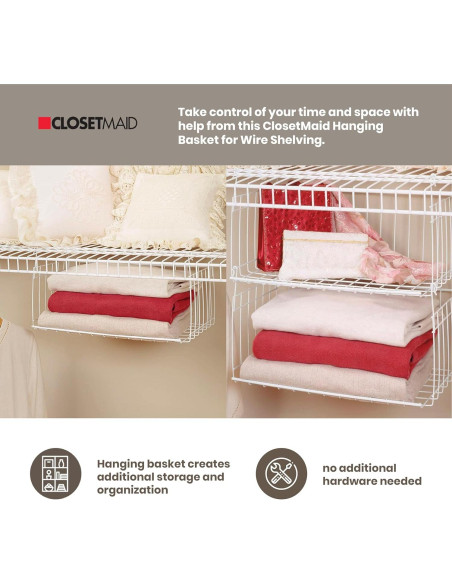 Canastas Colgantes ClosetMaid 43 cm - Almacenamiento Eficiente Canastas Colgantes ClosetMaid 43 cm - Almacenamiento Eficiente
