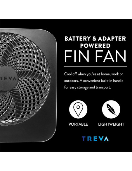 Ventilador Portátil Treva 25,4 cm 2 Velocidades Batería/CA Ventilador Portátil Treva 25,4 cm 2 Velocidades Batería/CA