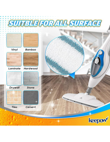 Almohadillas de Vapor KEEPOW para Limpiador PurSteam 5 Pzas