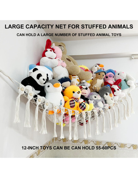Hamaca Grande para Animales de Peluche Badigo 145x119cm Boho Hamaca Grande para Animales de Peluche Badigo 145x119cm Boho