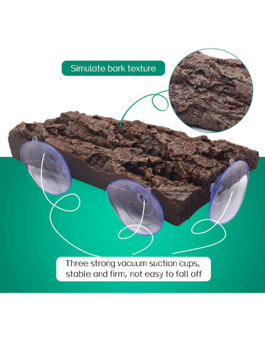 Plataforma Flotante para Tortugas Abustle Pig - Roca Natural 22x13x4 cm